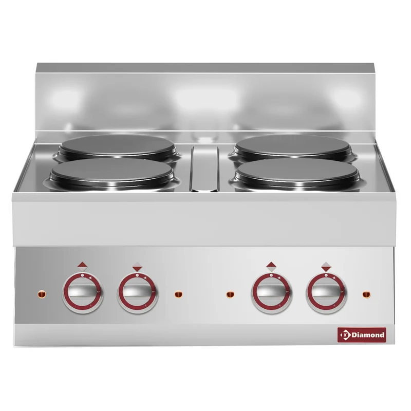 Elektroherd 4 Platten mit runden Herdplatten "Alpha 650" - E65/4P7T-230V/3-N