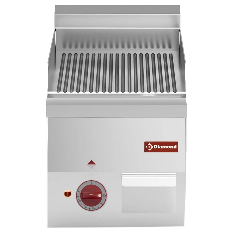 Elektro Grillplatte, gerillt -Top- - E60/PR3T-N