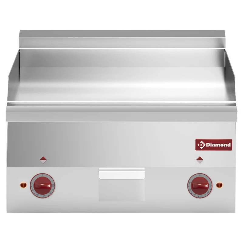 Elektro Grillplatte, glatt "verchromt" -Top- - E60/PLCD6T-N