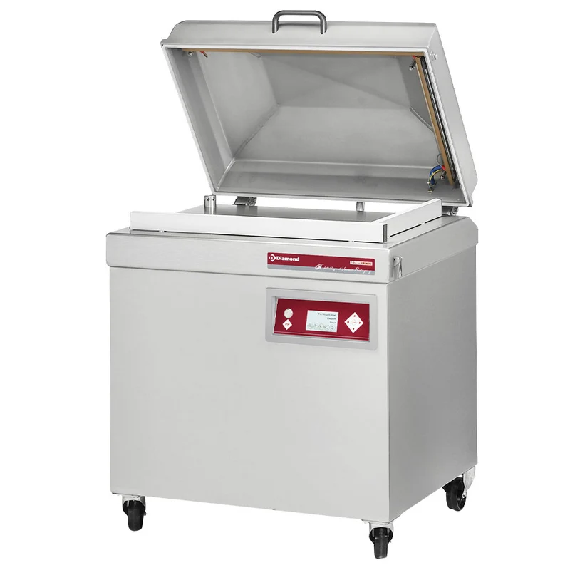 Vakuummaschine, Edelstahlbehälter 800x500xh200 mm. -100 m3/Std. LCD-Bildschirm - SC-124T/IVP