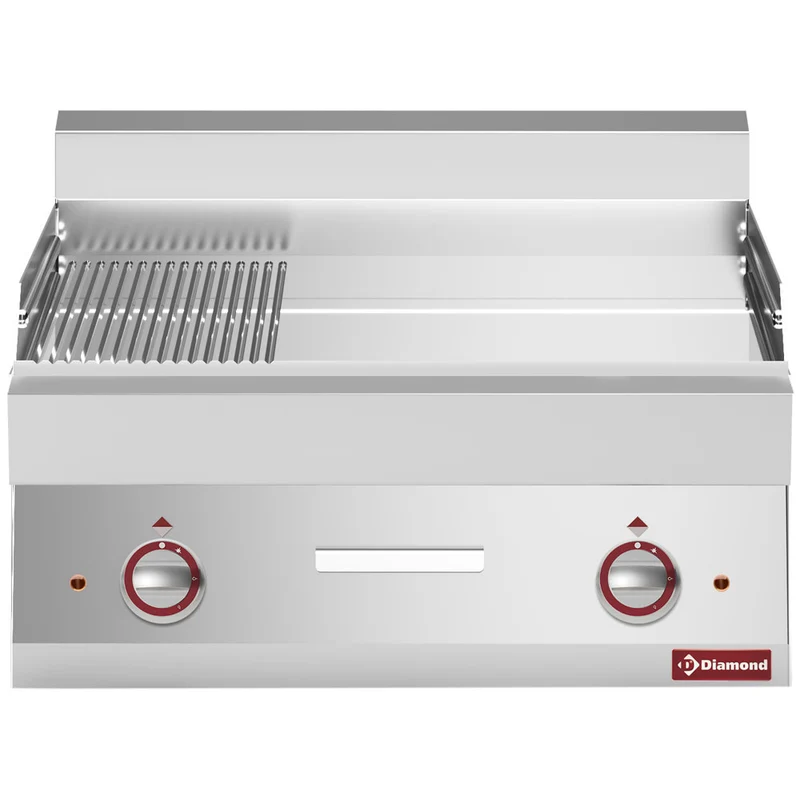 Elek. Grillplatte 2/3 glatt 1/3 gerillt -top- "Alpha 650" - E65/PMCD7T-230V/3-N
