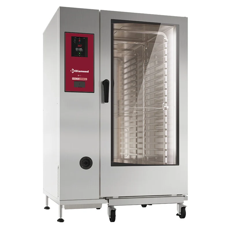 Elektro Kombidämpfer "TOUCH" mit direkter Dampfzufuhr und Konfektionsöfen 22xGN2/1+ Reinigung - SDET/XC-22