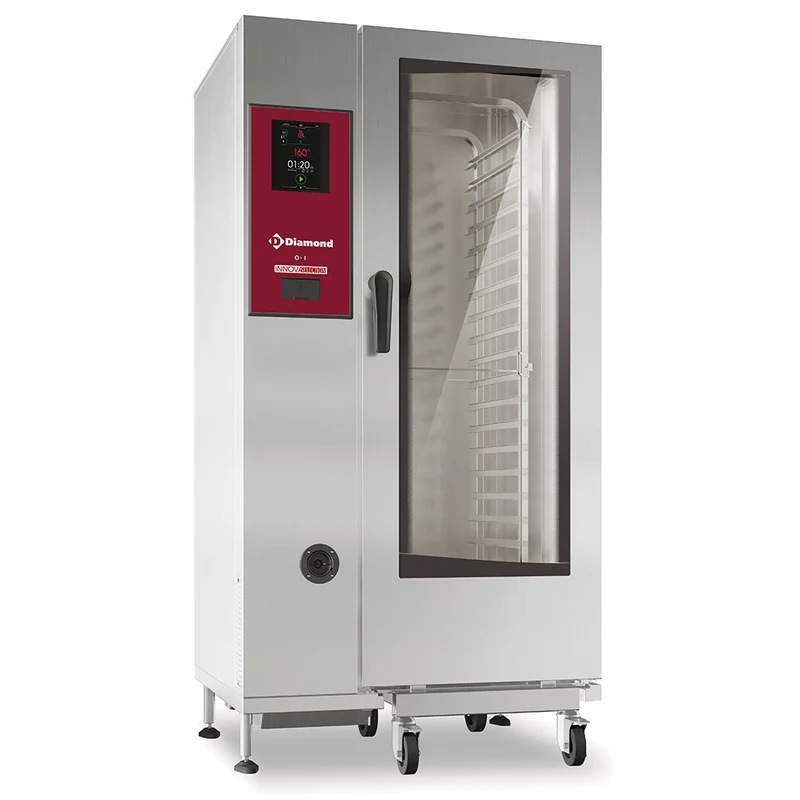 Elektro Kombidämpfer "TOUCH" mit direkter Dampfzufuhr und Konfektionsöfen 20xGN1/1+ Reinigung - SDET/XC-20