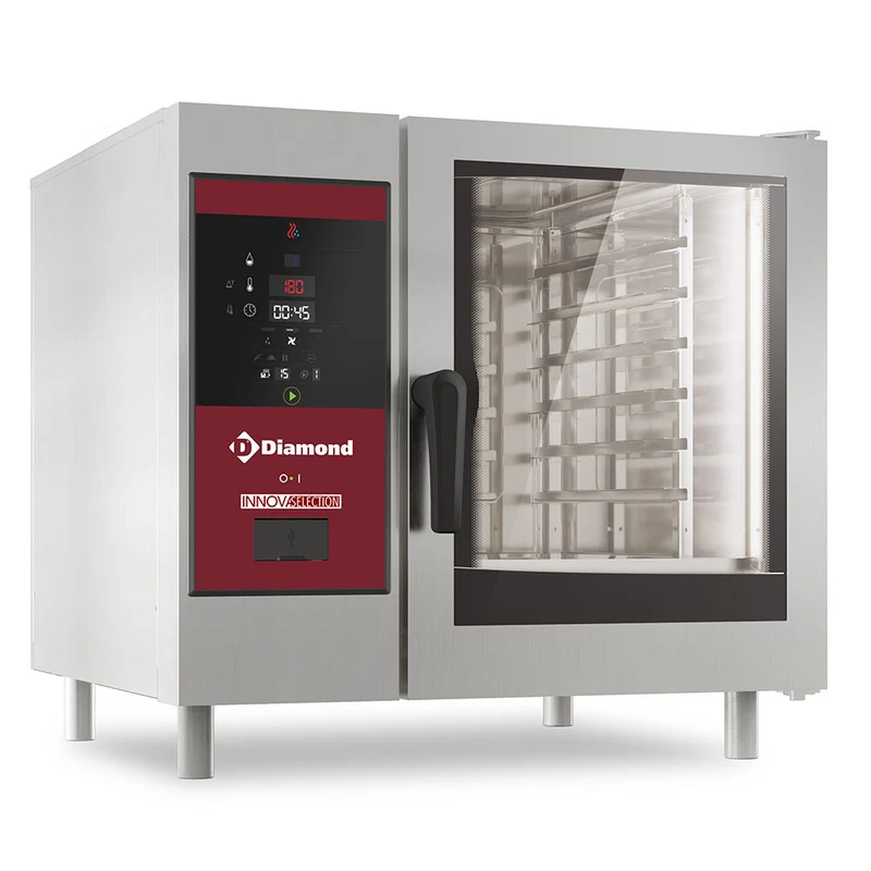 Gasofen mit direkter Dampfzufuhr und Konfektion 6x GN 1/1+ Reinigung - SDG/XC-06