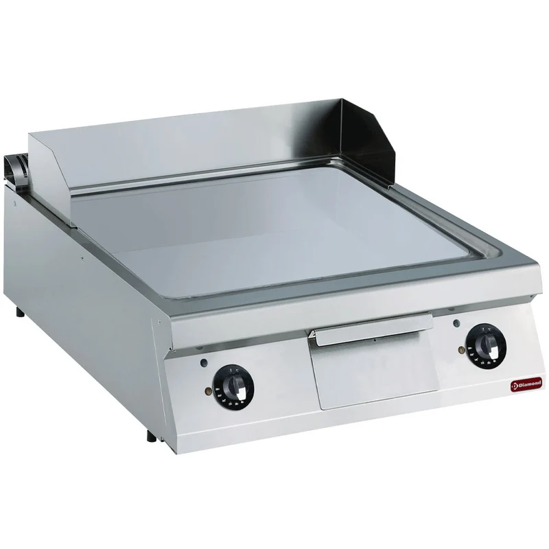 Elektro Grillplatte glatt, Hartchrom "80 µm" -TOP- - E22/PLCD8T-230/3--N