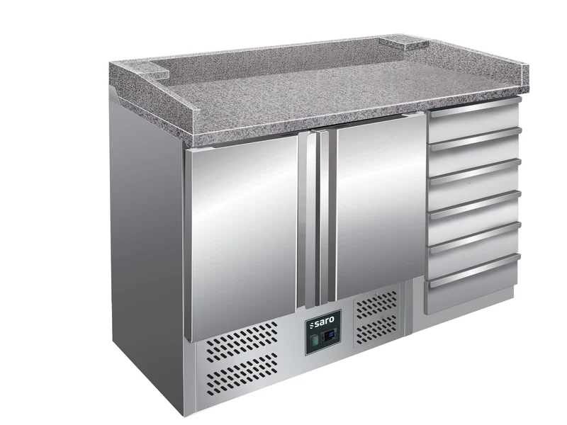 Saro Pizzatisch, 2 Türen + 6 Schubladen, Modell PZ 9001