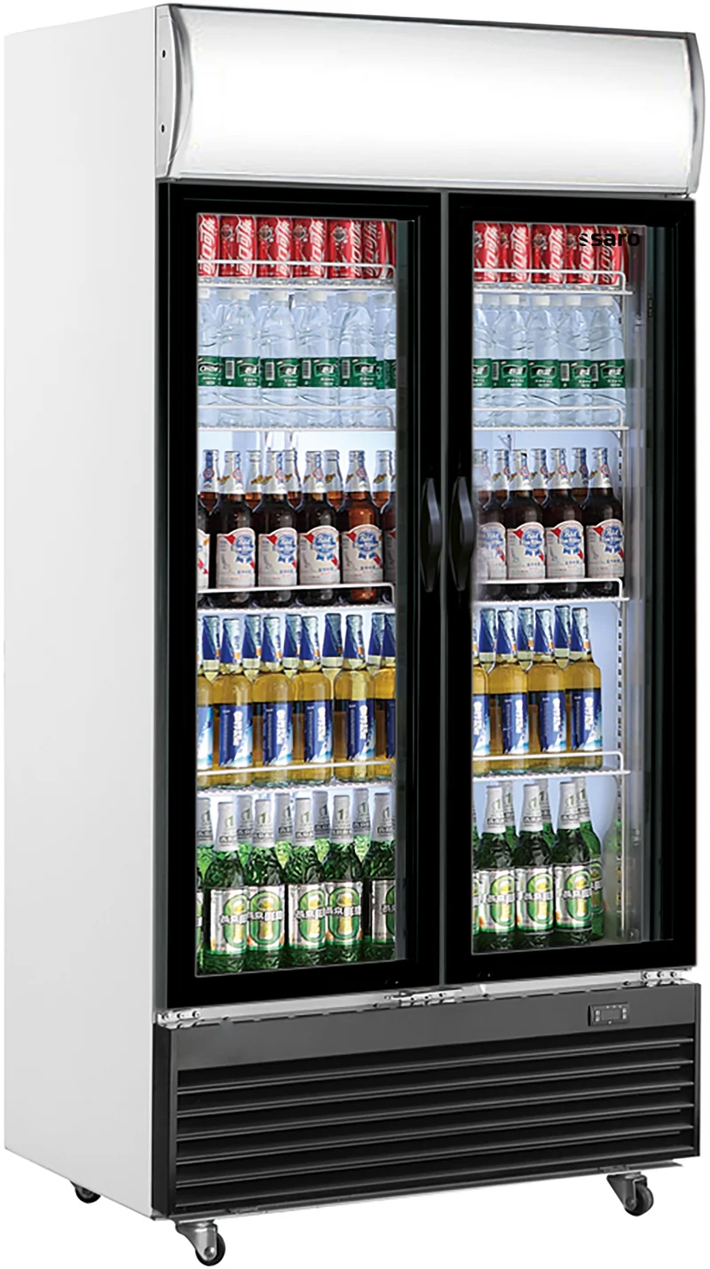 Saro Getränkekühlschrank 2-türig mit Werbetafel, Modell GTK 800