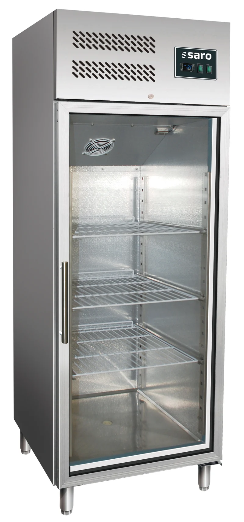 Saro Gewerbekühlschrank mit Glastür - 2/1 GN, Modell GN 600 TNG