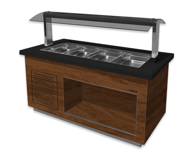 Saro Salatbar für 4x 1/1 GN, Modell PREMIUM LINE SB-K170 Walnuss