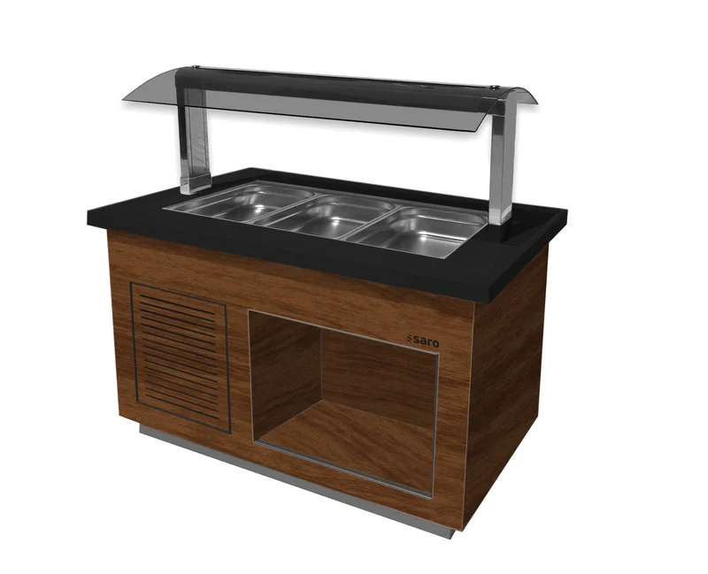 Saro Salatbar für 3x 1/1 GN, Modell PREMIUM LINE SB-K130 Walnuss