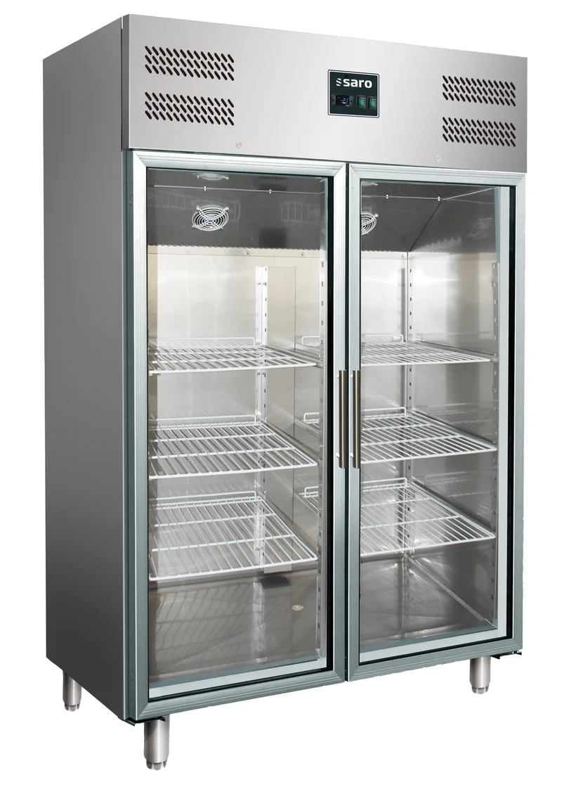Saro Gewerbekühlschrank mit Glastüren - 2/1 GN, Modell GN 1200 TNG