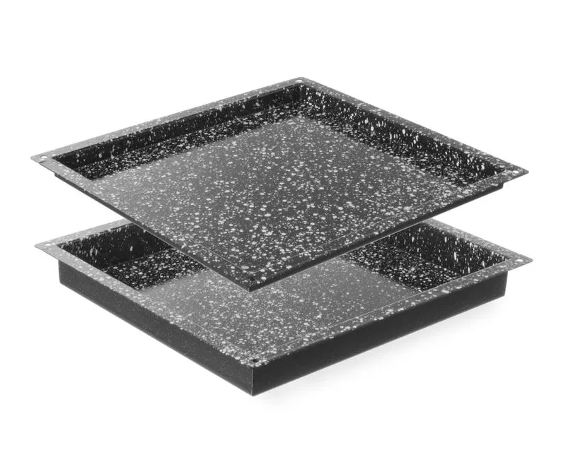 HENDI Blech CONVECTOMAT CLASSIC GN 2 / 3 – GN 2 / 3 – Schwarz – 354 × 325 × 40 mm