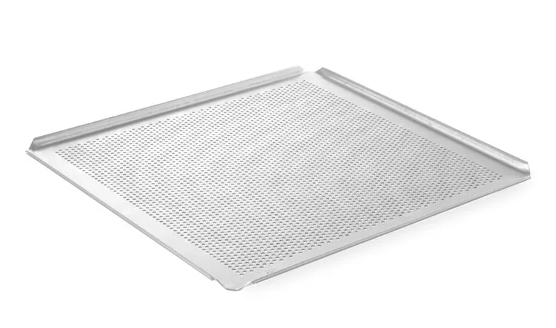 HENDI Blech – perforiert – 4 Ränder – GN 2 / 3 – 354 × 325 × 10 mm