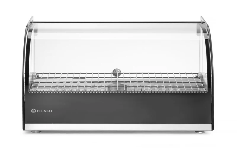 HENDI Beheiztes Thekendisplay – einzeln – Schwarz – 230 V / 800 W – 554 × 376 × 311 mm