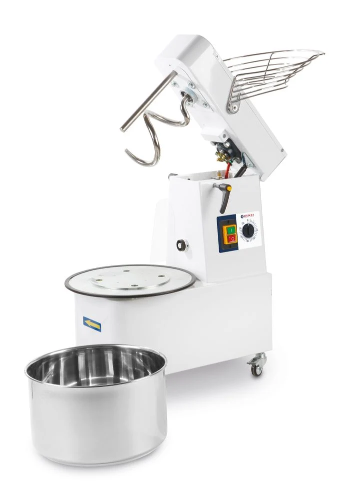 HENDI Spiralmischer mit steigendem Kopf und herausnehmbarer Schüssel – 35 kg / h – 10 l – 230 V / 370 W – 380 × 590 × 575 mm