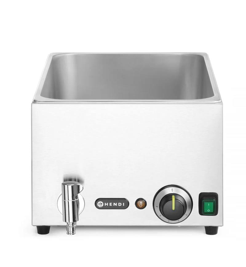 HENDI Bain-Marie mit Ablasshahn Ranger – GN (H)150 mm – GN 1 / 1 – 220-240 V / 1000 W – 576 × 334 × 241 mm