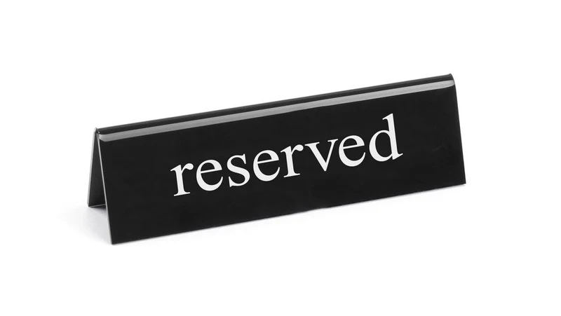 HENDI Tischschild Reserviert – reserved – 130 × 30 × 38 mm