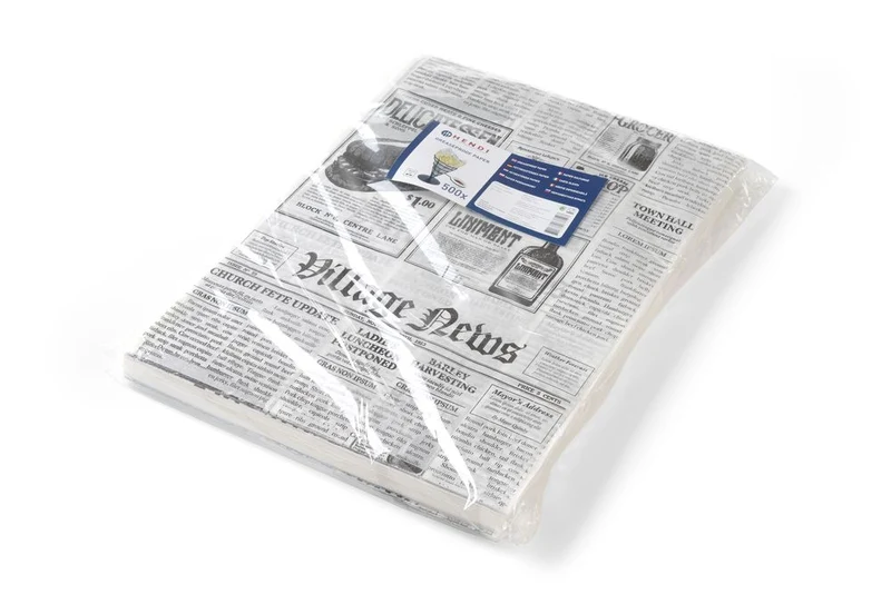 HENDI Pergamentpapier – Zeitungsdruck – 250 × 350 mm – 500 Stück