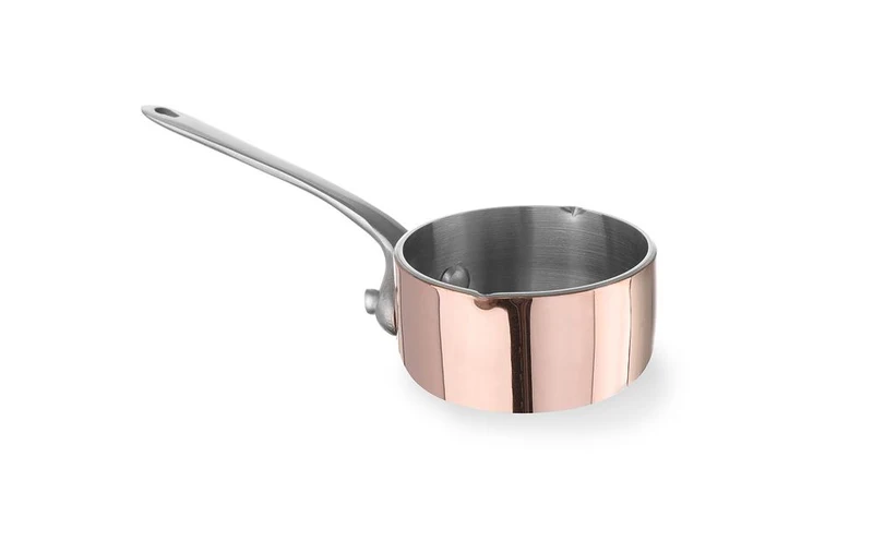 HENDI Miniatur-Kasserolle mit Ausgießer – 0,26 l – Ø 85 × H 50 mm
