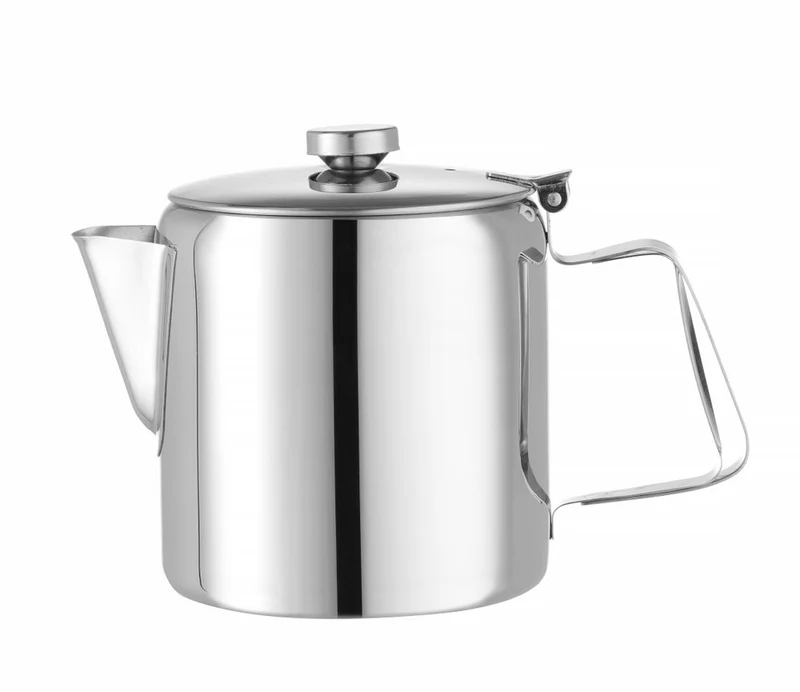 HENDI Kaffee- / Teekanne mit Klappdeckel – 0,9 l – Ø 120 × H 158 mm