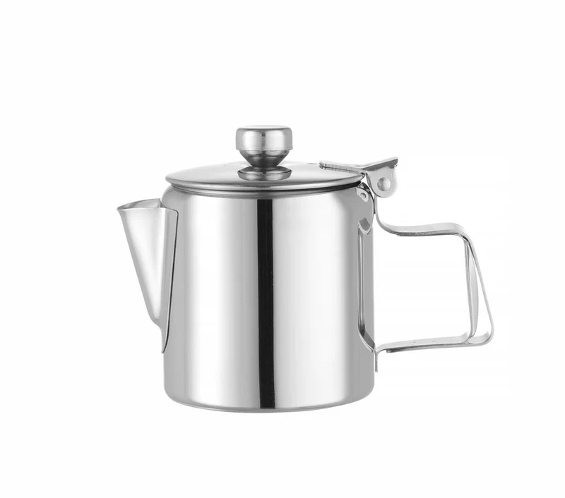 HENDI Kaffee- / Teekanne mit Klappdeckel – 0,2 l – Ø 74 × H 95 mm
