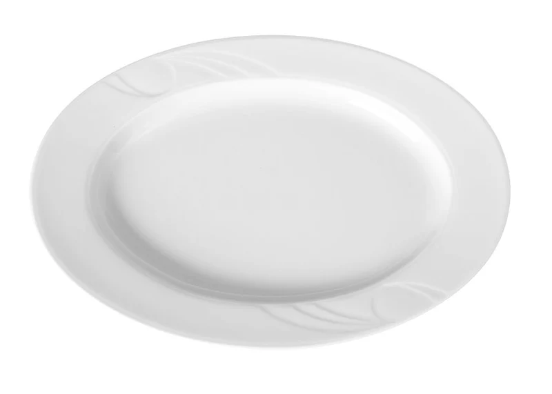 HENDI Platte – oval – 340 × 235 mm – 6 Stück