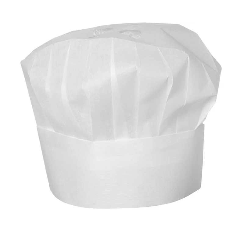 HENDI Kochhaube – Weiß – Ø 300 × H 230 mm – 10 Stück