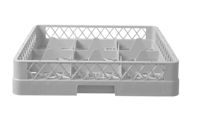 HENDI Gläserkorb für Geschirrspüler – 9 Fächer – 500 × 500 × 104 mm