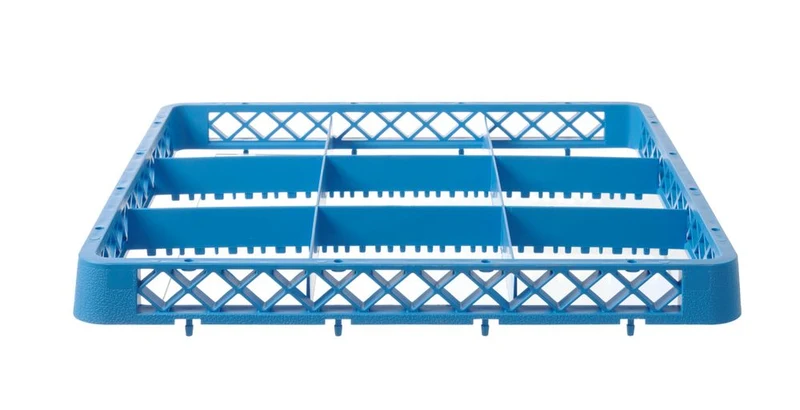 HENDI Aufsatz für Geschirrspülkorb – 9 Fächer 150 × 150 mm – 500 × 500 × 45 mm