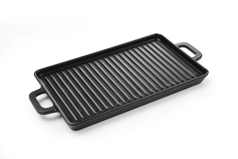 HENDI Miniatur-Grillplatte – Schwarz – 320 × 162 × 20 mm