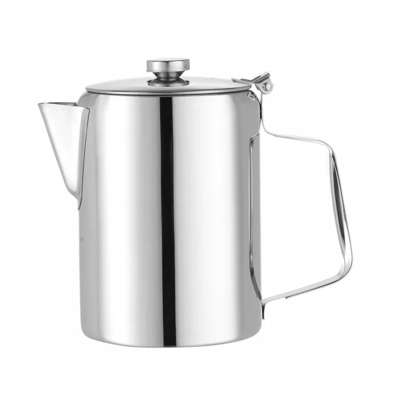 HENDI Kaffee- / Teekanne mit Klappdeckel – 1,4 l – Ø 126 × H 185 mm