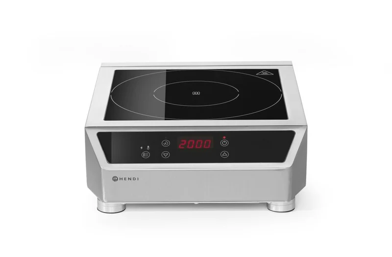 HENDI Induktionskochfeld 3500 D – Profi Line – 230 V / 3500 W – 342 × 431 × 116 mm