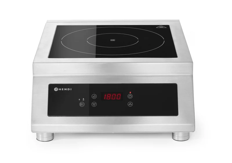 HENDI Induktionskocher Modell 5000 D – Profi Line – 400 V / 5000 W – 398 × 525 × 175 mm