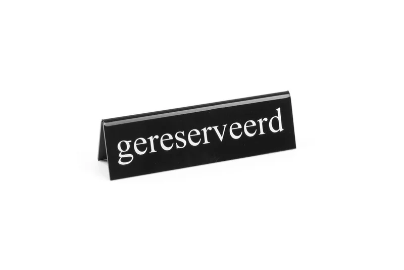 HENDI Tischschild Reserviert – gereserveerd – 130 × 30 × 38 mm