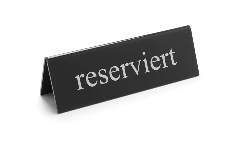 HENDI Tischschild Reserviert – reserviert – 130 × 30 × 38 mm