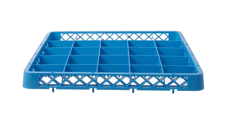 HENDI Aufsatz für Geschirrspülkorb – 25 Fächer 88 × 88 mm – 500 × 500 × 45 mm