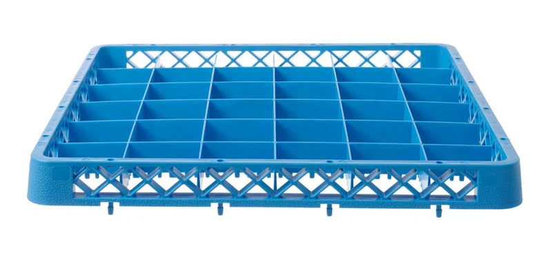 HENDI Aufsatz für Geschirrspülkorb – 36 Fächer 73 × 73 mm – 500 × 500 × 45 mm