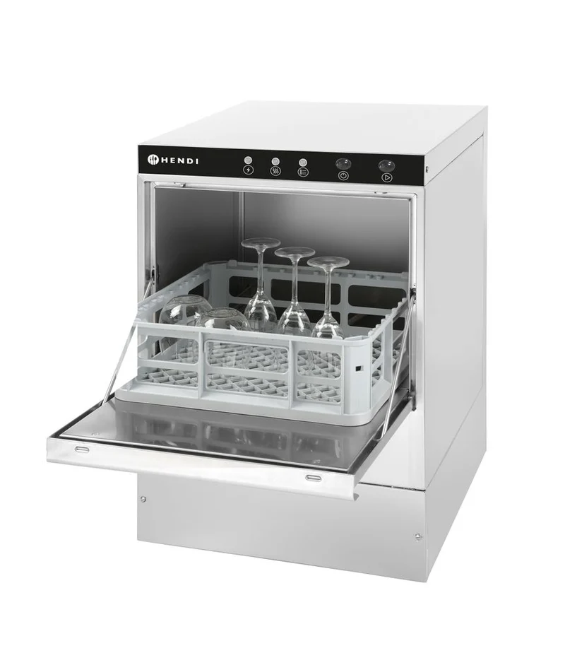 HENDI Geschirrspüler 40 × 40 – elektromechanische Steuerung – Budget Line – 230 V / 2800 W – 470 × 510 × 710 mm