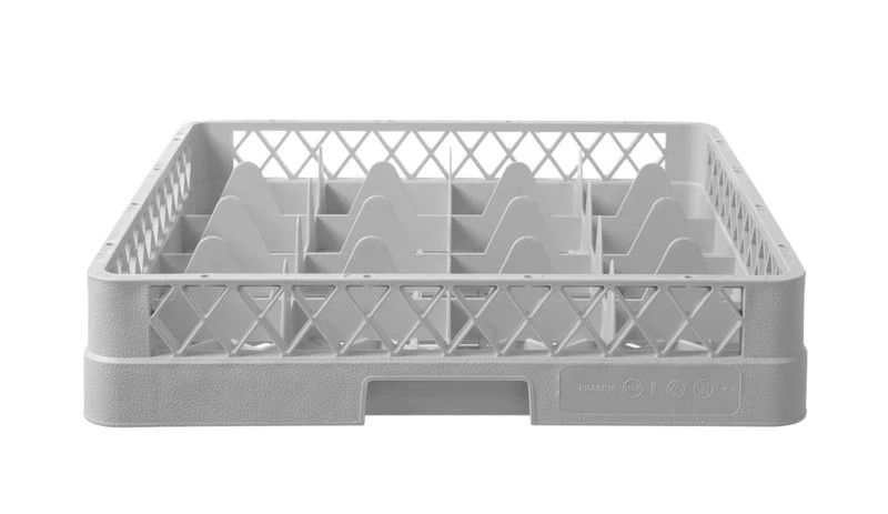 HENDI Gläserkorb für Geschirrspüler – 16 Fächer – 500 × 500 × 104 mm