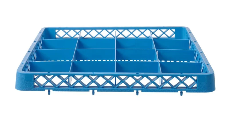 HENDI Aufsatz für Geschirrspülkorb – 16 Fächer 112 × 112 mm – 500 × 500 × 45 mm