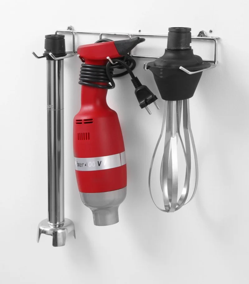 HENDI Stabmixer Profi Line 400 - Geschwindigkeit regelbar – Set inkl. Ablagegestell – Profi Line – 230 V / 400 W – Ø 100 × H 765 mm