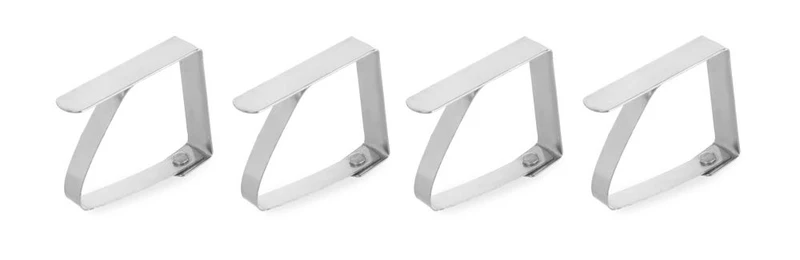HENDI Tischdeckenklammer – 50 × 10 × 40 mm – 4 Stück