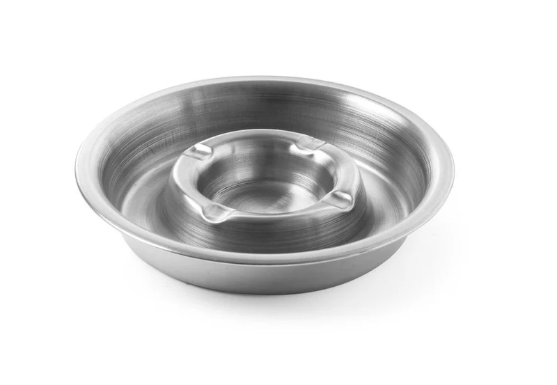 HENDI Aschenbecher mit Rinne – Ø 160 × H 30 mm
