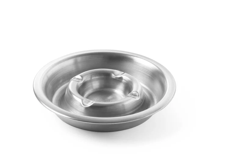 HENDI Aschenbecher mit Rinne – Ø 140 × H 30 mm