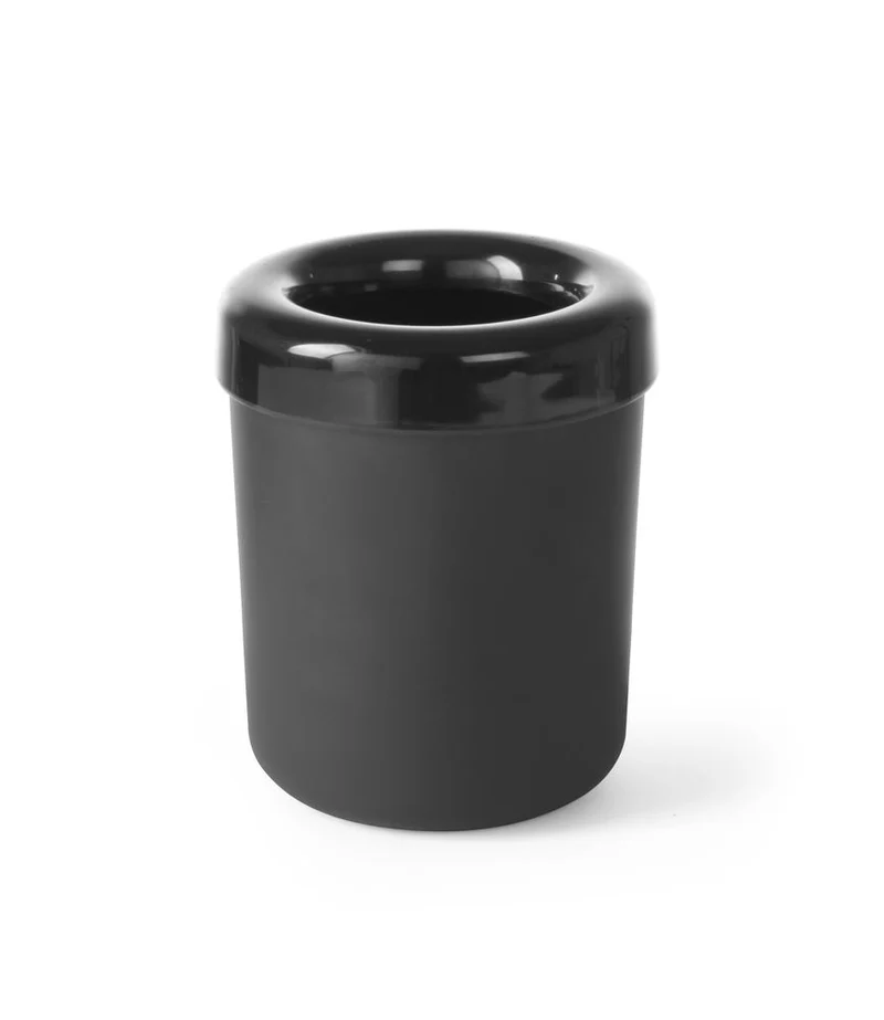 HENDI Tischabfalleimer oder Besteckhalter – Schwarz – Ø 130 × H 160 mm