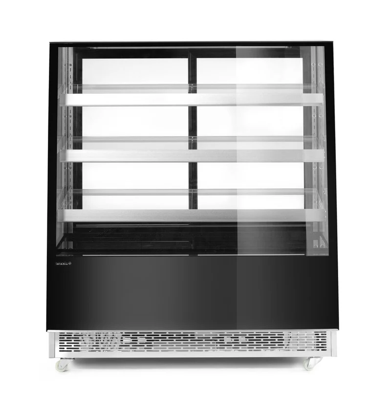 Arktic Kühlvitrine mit 3 geneigten Regalen – Schwarz – 230 V / 490 W – 833 × 1200 × 1460 mm