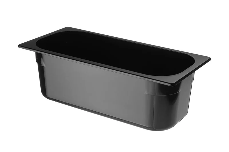 HENDI Eiscreme-Behälter Polycarbonat – 5 l – Schwarz – 360 × 165 × 120 mm