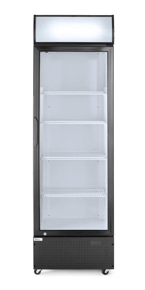 Arktic Eintüriger Kühlschrank mit hinterer Bar und hinterleuchteter Blende – 254 l – Schwarz – 230 V / 250 W – 578 × 605 × 1980 mm