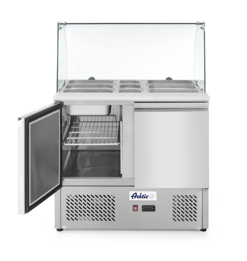 Arktic Kühltisch – zweitürig mit Glasdisplay 300 l – 169 l – 230 V / 310 W – 700 × 900 × 1300 mm