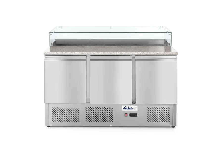 Arktic Pizzatisch – dreitürig 380 l – 254 l – 230 V / 310 W – 700 × 1365 × 1120 mm